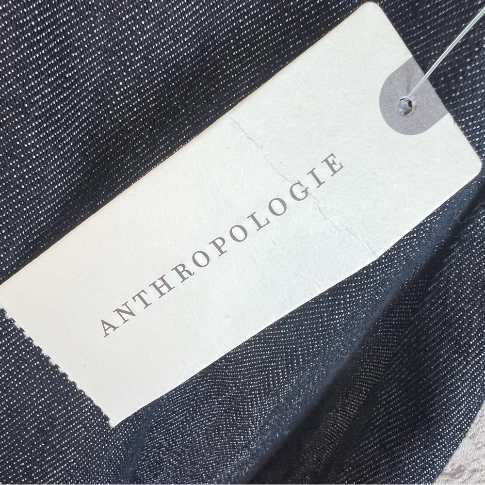 NWT Anthropologie Pilcro Short-Sleeve Square-Neck Denim Mini Dress Medium - Picture 15 of 15